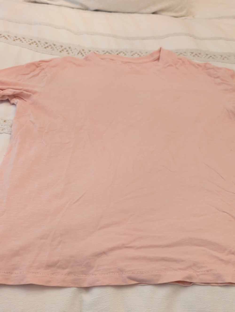 American Eagle Outfitters Pale Salmon Short Sleeve Crew Tee